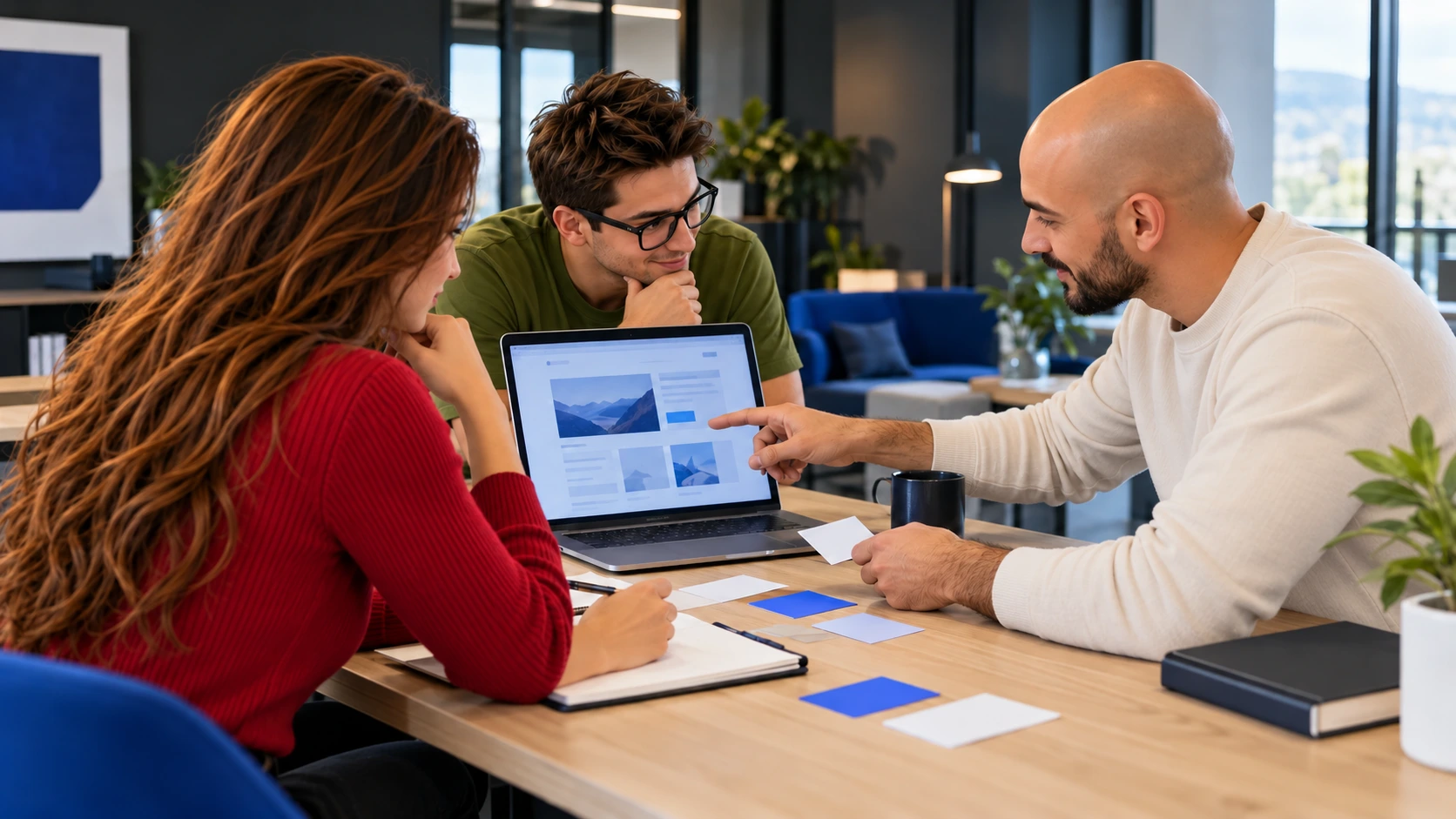 Consultant et dirigeant structurant ensemble les objectifs d’un projet digital